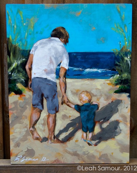 based on client's photo 2012 acrylic on wood panel