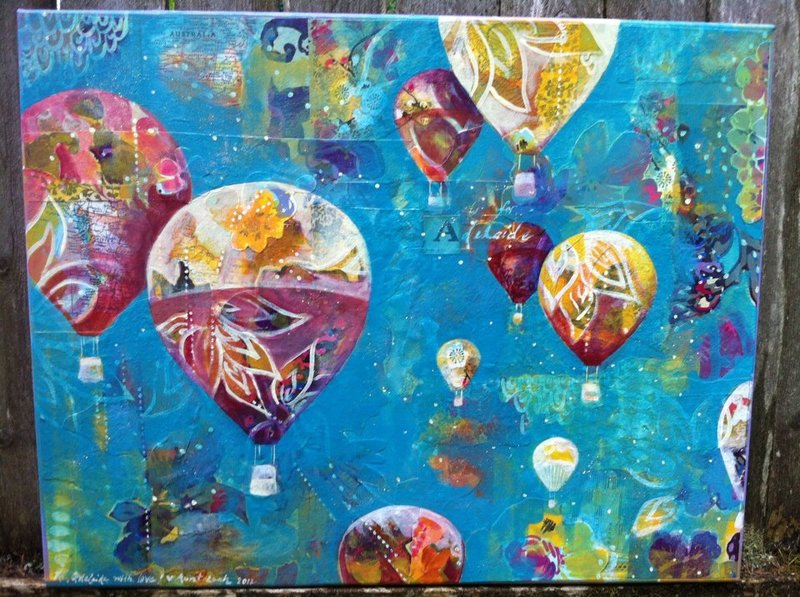commission based on client's request 2012 acrylic and collage on canvas