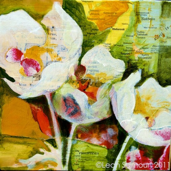 love is true, 2011, acrylic and collage