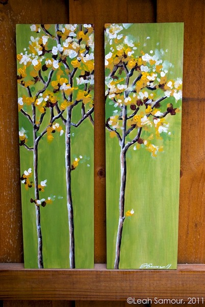 three trees, 2011, acrylic
