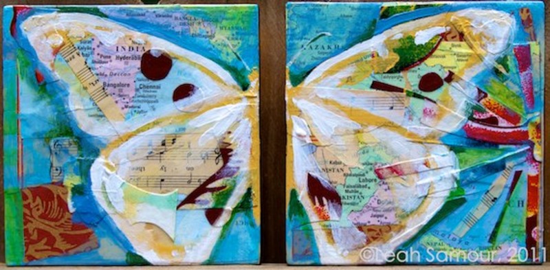 beauty for ashes , 2011, acrylic and collage