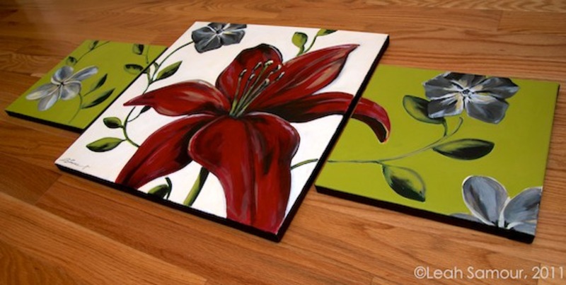 designed to match client's bedding 2011 acrylic on canvas