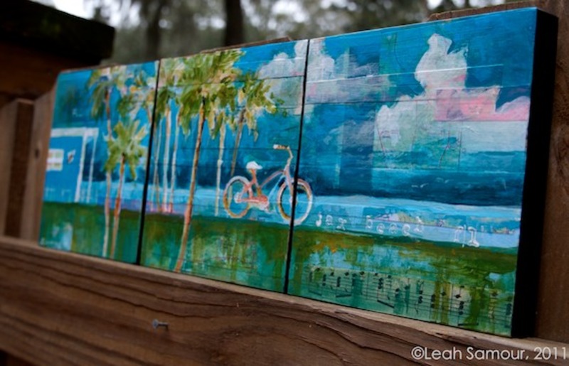 based on client's request 2011 acrylic and collage on wood